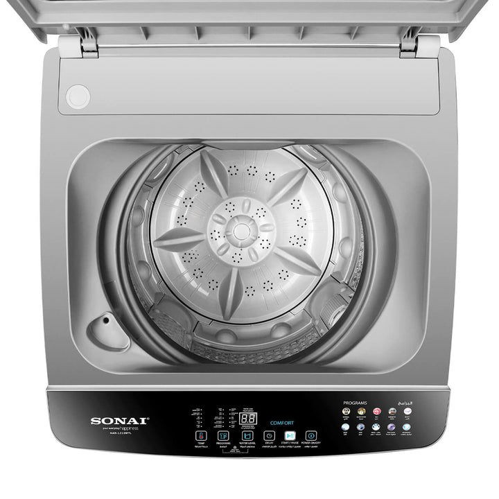 Sonai Comfort Washing Machine MAR-1210 WTL – 12KG Top Load, Touch, 10 ...